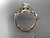 Delicate Flower and Leaf Bridal Ring, 14k Rose Gold Diamond Ring ADLR224 Delicate Flower and Leaf Bridal Ring, 14k Rose Gold Diamond Ring ADLR224