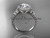 14kt white gold diamond celtic trinity knot wedding ring, engagement ring CT7157
