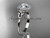 14kt white gold diamond celtic trinity knot wedding ring, engagement ring CT7157