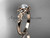 14kt rose gold diamond unique engagement ring, wedding ring, bow ring, ADER154