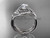 Unique 14kt white gold diamond leaf and vine wedding set, engagement set with a "Forever One" Moissanite center stone ADLR222S