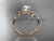 14kt rose gold flower diamond  wedding ring, engagement ring ADLR388