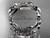 platinum leaf and vine, butterfly wedding ring, unique nature inspired wedding band ADLR346G