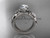 14kt white gold diamond celtic trinity knot wedding ring, engagement ring CT7253