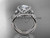 Unique Wedding Set with a "Forever One" Moissanite center stone, Platinum Diamond Engagement Ring ADER146S