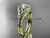 14kt yellow gold diamond celtic trinity knot wedding ring, engagement set CT7126S