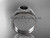 14kt white gold halo diamond engagement set with a Black Diamond center stone ADLR379S 14kt white gold halo diamond engagement set with a Black Diamond center stone ADLR379S