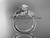 Unique platinum diamond leaf wedding ring, engagement set ADLR225S