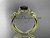 14kt yellow gold diamond floral wedding ring, engagement ring with a Black Diamond center stone ADLR130