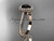 14kt rose gold diamond floral wedding ring, engagement ring with a Black Diamond center stone ADLR101