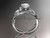 Unique platinum diamond engagement ring, wedding ring with a "Forever One" Moissanite center stone ADLR320