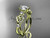 14kt yellow gold celtic trinity knot engagement ring, wedding ring CT768
