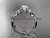 platinum celtic trinity knot engagement set, wedding ring with a "Forever One" Moissanite center stone CT768S