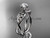 14kt white gold diamond celtic trinity knot wedding ring, engagement ring with a "Forever One" Moissanite center stone CT7221 14kt white gold diamond celtic trinity knot wedding ring, engagement ring with a "Forever One" Moissanite center stone CT7221