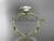 14k yellow gold diamond vine wedding ring, engagement ring with "Forever One" Moissanite center stone ADLR21A