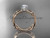 Stunning Triquetra Engagement Ring, 14kt Rose gold Moissanite Celtic Bridal Ring CT7353