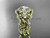 14kt yellow gold diamond unique engagement ring, wedding ring with double matching band ADLR300