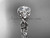 14kt white gold diamond unique engagement ring, wedding ring with a "Forever One" Moissanite center stone ADLR300 14kt white gold diamond unique engagement ring, wedding ring with a "Forever One" Moissanite center stone ADLR300