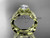 14kt yellow gold celtic trinity knot wedding ring, engagement ring with a "Forever One" Moissanite center stone CT7264