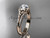 14kt rose gold celtic trinity knot engagement ring ,diamond wedding ring with a "Forever One" Moissanite center stone CT7108