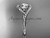 14kt white gold diamond wedding ring, engagement ring with a "Forever One" Moissanite center stone ADLR383