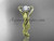 14kt yellow gold diamond leaf and vine wedding ring, engagement ring with "Forever One" Moissanite center stone ADLR64
