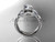 Unique 14kt white gold diamond wedding ring, engagement ring with a "Forever One" Moissanite center stone ADLR319