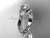 Unique 14kt white gold diamond wedding ring, engagement ring with a "Forever One" Moissanite center stone ADLR319