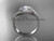 14kt white gold halo diamond engagement ring with a "Forever One" Moissanite center stone ADLR379