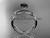 14kt white gold diamond celtic trinity knot wedding ring, engagement ring with a Black Diamond center stone CT7221 14kt white gold diamond celtic trinity knot wedding ring, engagement ring with a Black Diamond center stone CT7221