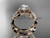 Nature Inspired Celtic Wedding Ring, Rose Gold Leaf Engagement Ring CT7264