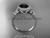 platinum diamond celtic trinity knot wedding ring, engagement ring with a Black Diamond center stone CT7157