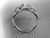 Platinum diamond engagement ring, wedding ring with a "Forever One" Moissanite center stone ADLR321
