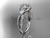 Platinum diamond engagement ring, wedding ring with a "Forever One" Moissanite center stone ADLR321