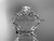 14kt white gold diamond celtic trinity knot wedding ring, engagement set CT7215S
