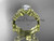 14kt yellow gold celtic trinity knot wedding ring, engagement set CT7238S
