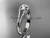 14kt white gold diamond unique engagement ring, wedding ring with a "Forever One" Moissanite center stone ADER108