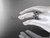 Platinum diamond leaf and vine, flower engagement ring, wedding ring, with Black Diamond center stone and double matching band ADLR89S