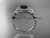 14kt white gold diamond leaf and vine wedding ring, engagement ring with a Black Diamond center stone ADLR179
