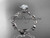 platinum diamond leaf and vine wedding ring,engagement ring with a "Forever One" Moissanite center stone ADLR20