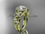 14kt yellow gold diamond floral wedding ring, engagement ring ADLR131