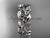 platinum diamond celtic trinity knot wedding band, engagement ring CT7250B