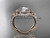 14kt rose gold diamond celtic trinity knot  wedding ring, engagement ring  CT7416