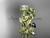 14k yellow gold diamond leaf and vine wedding ring, engagement set ADLR59S