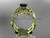 Unique 14k yellow gold floral wedding ring, engagement set with a Black Diamond center stone ADLR238S