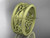 14kt yellow gold celtic trinity knot wedding band, matte finish wedding band, engagement ring CT7511G