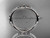 14kt white gold diamond celtic trinity knot wedding band, triquetra ring, engagement ring CT7353B
