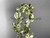 14kt yellow gold diamond leaf and vine wedding ring,engagement ring,wedding band ADLR1B