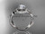 Awesome Diamond Leaf and Vine Wedding Ring, 14kt White Gold "Forever One" Moissanite Engagement Ring ADLR218