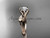 14kt rose gold celtic trinity knot wedding ring, engagement ring CT7324